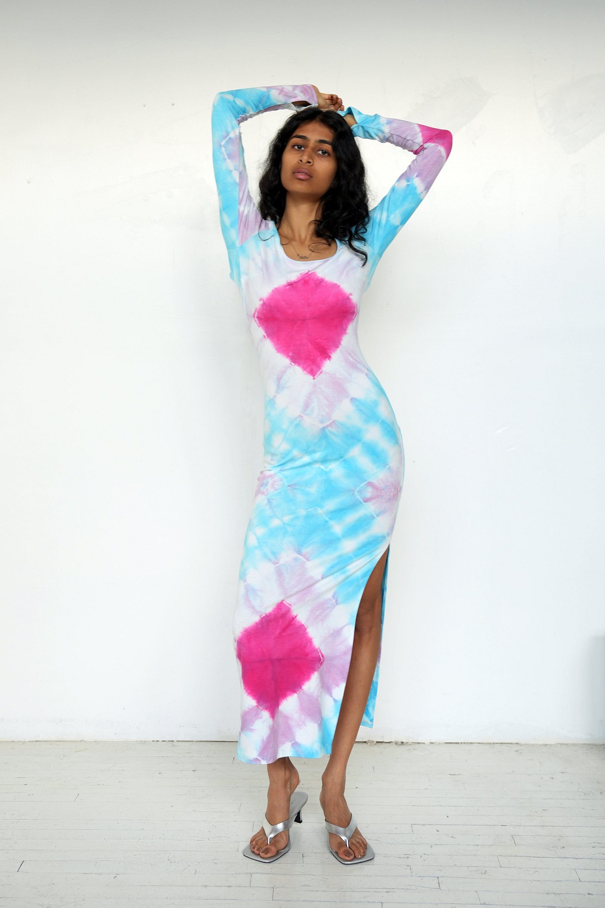 tie dye flowy dress Rainbow Tie Dye Maxi Dress