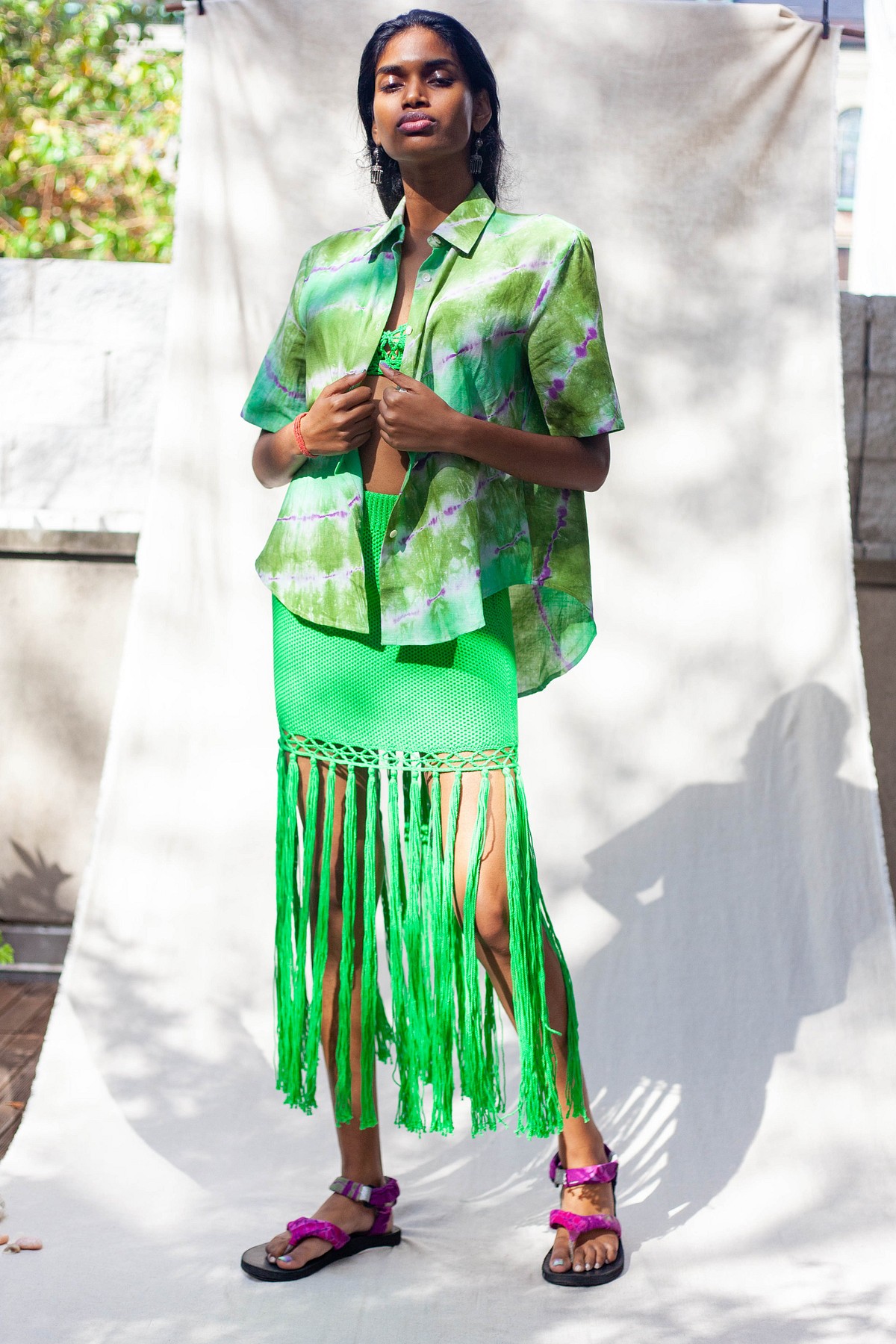 Nasrin Skirt Neon Green