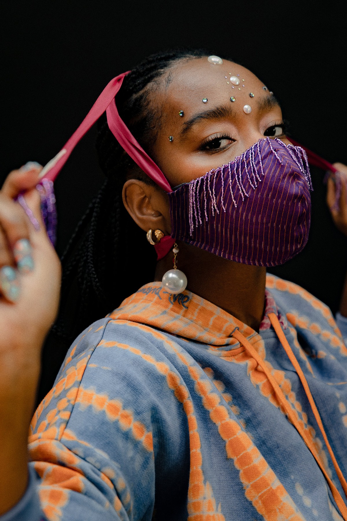 Beaded Fringe Mask