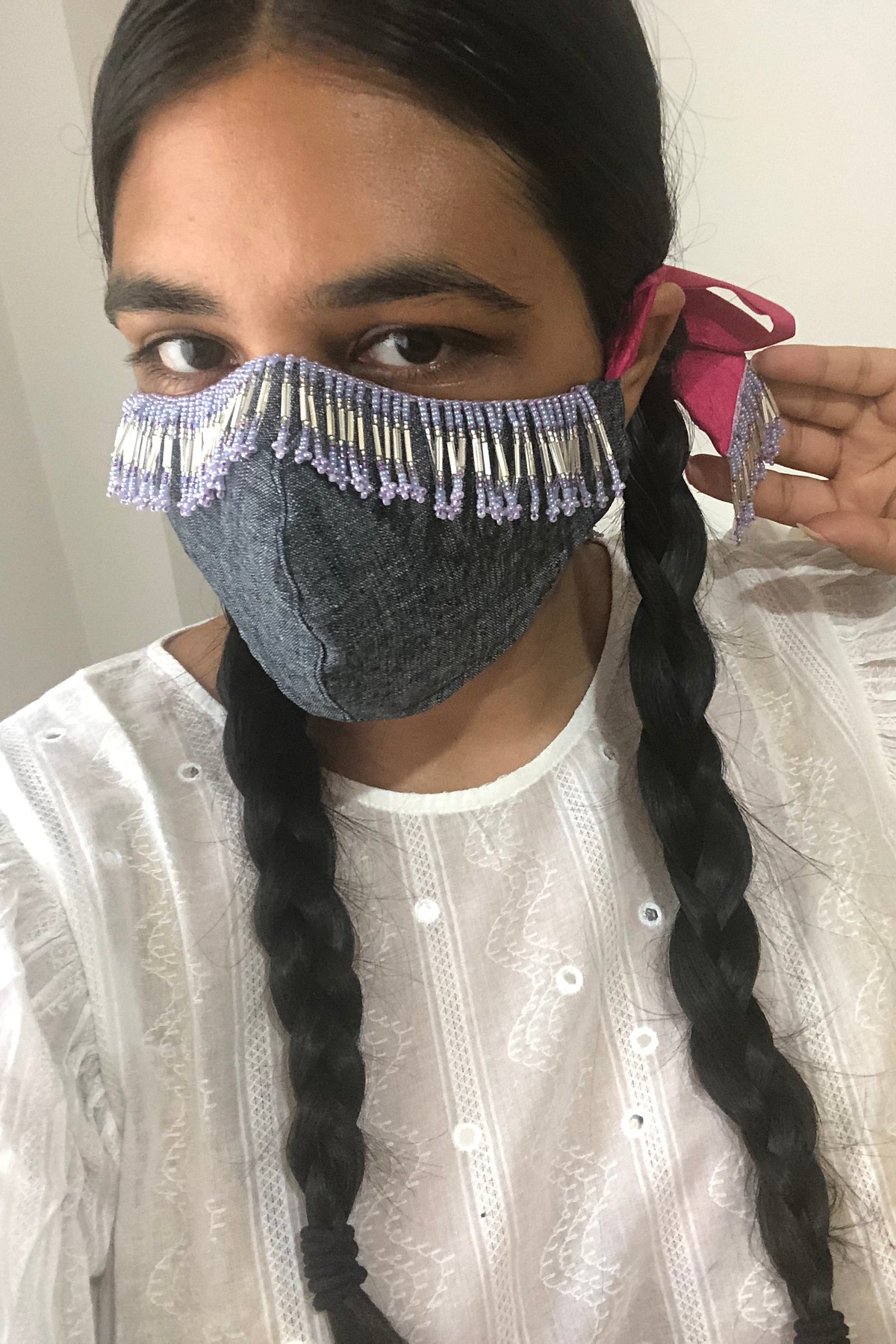 Beaded Fringe Mask