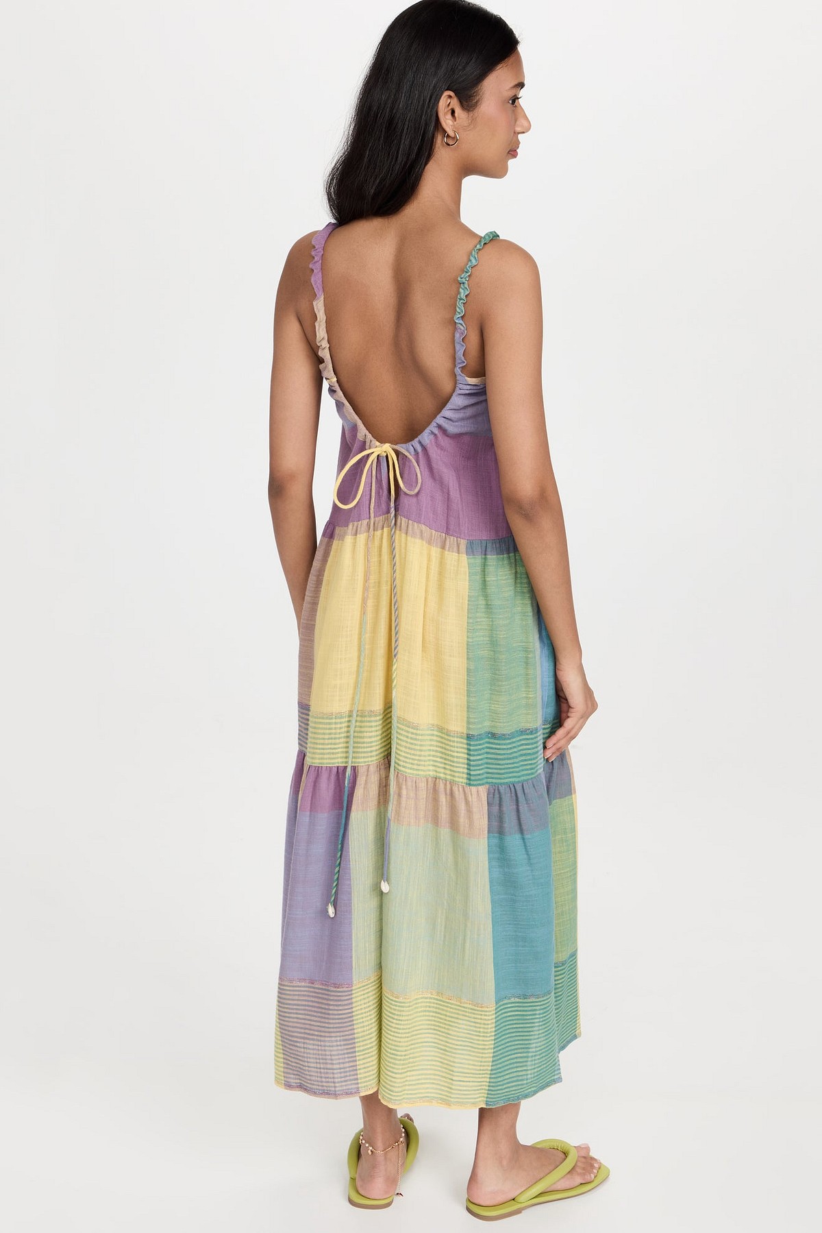 Tiered Tie-Strap Maxi Dress