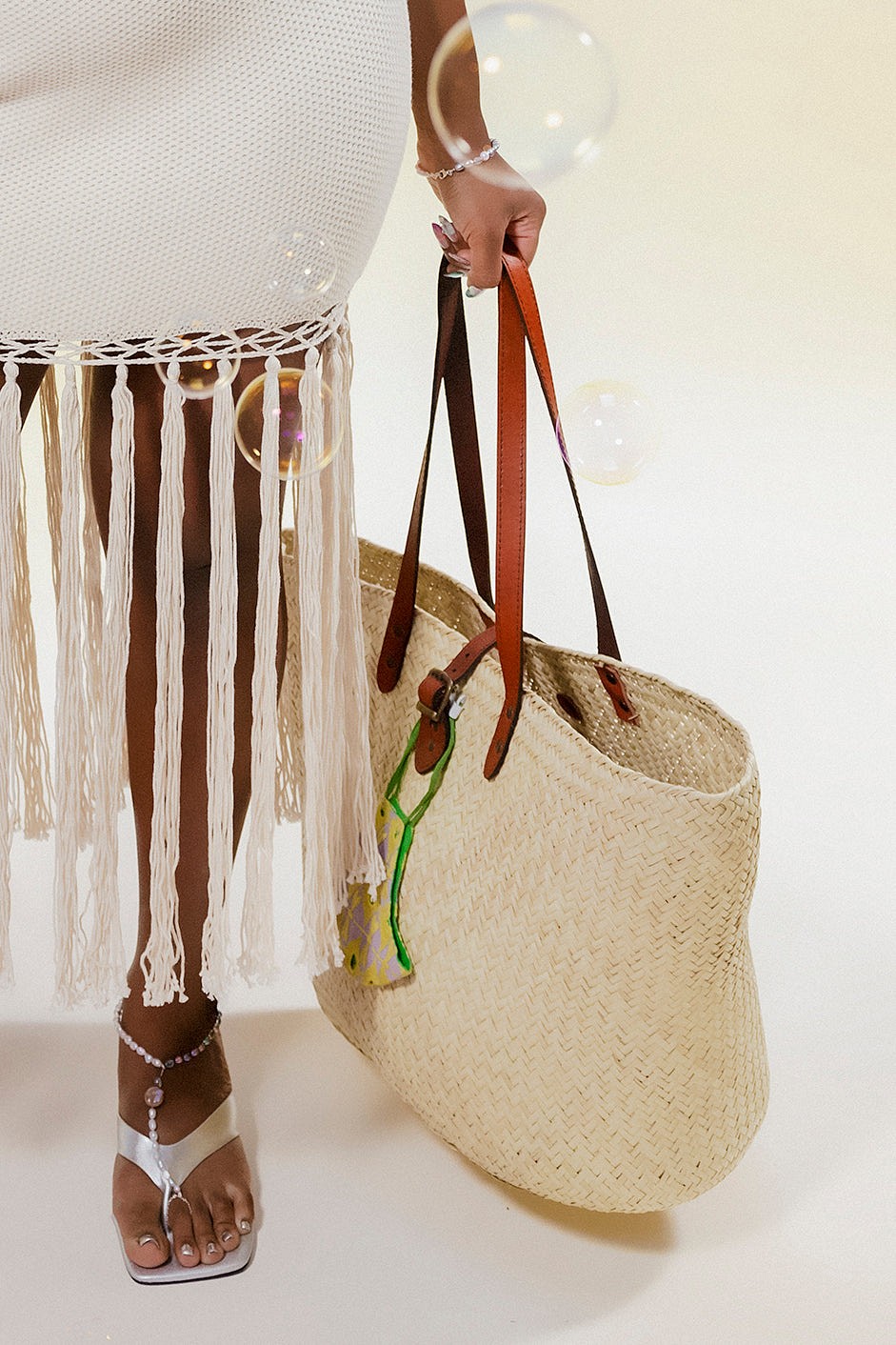 Handwoven Big Basket Bag Natural 
