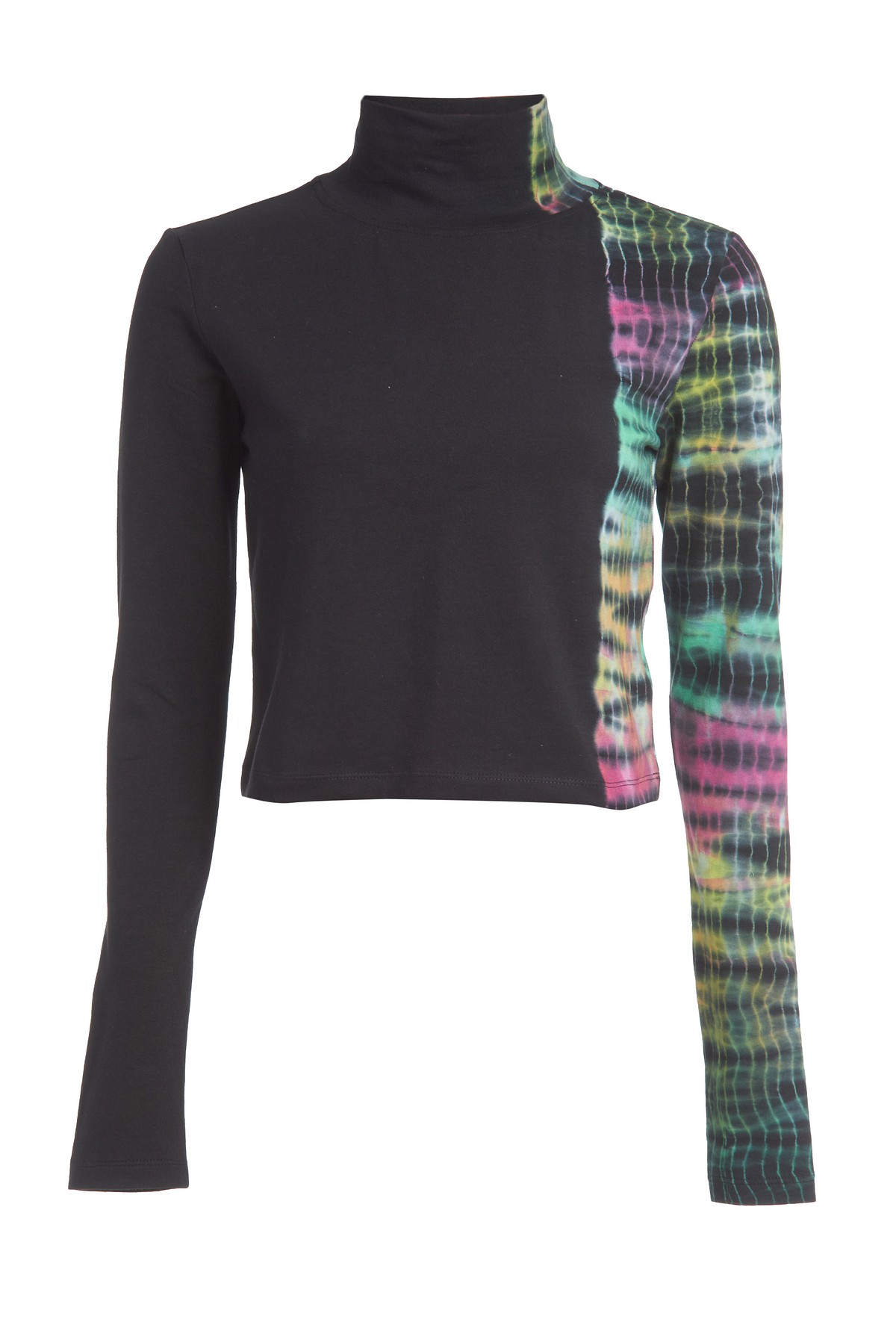 Crop Turtleneck in Night Rainbow