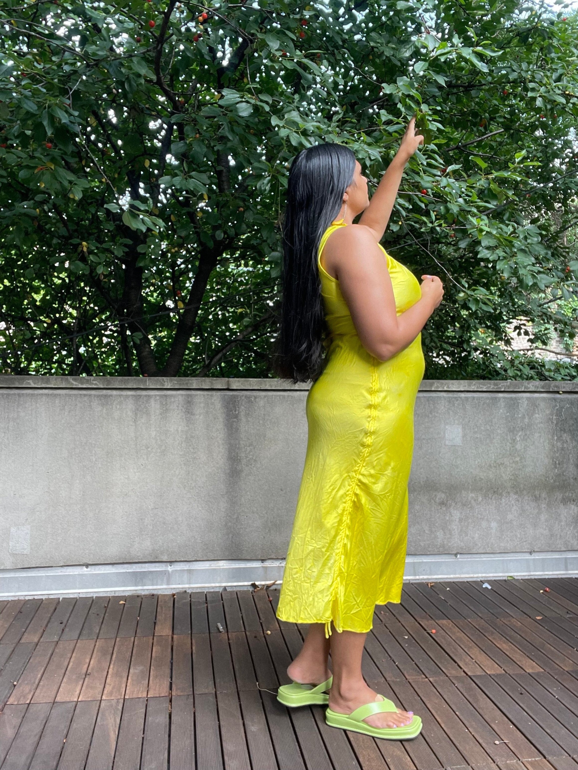 Turmeric-Dyed Silk Slip Dress