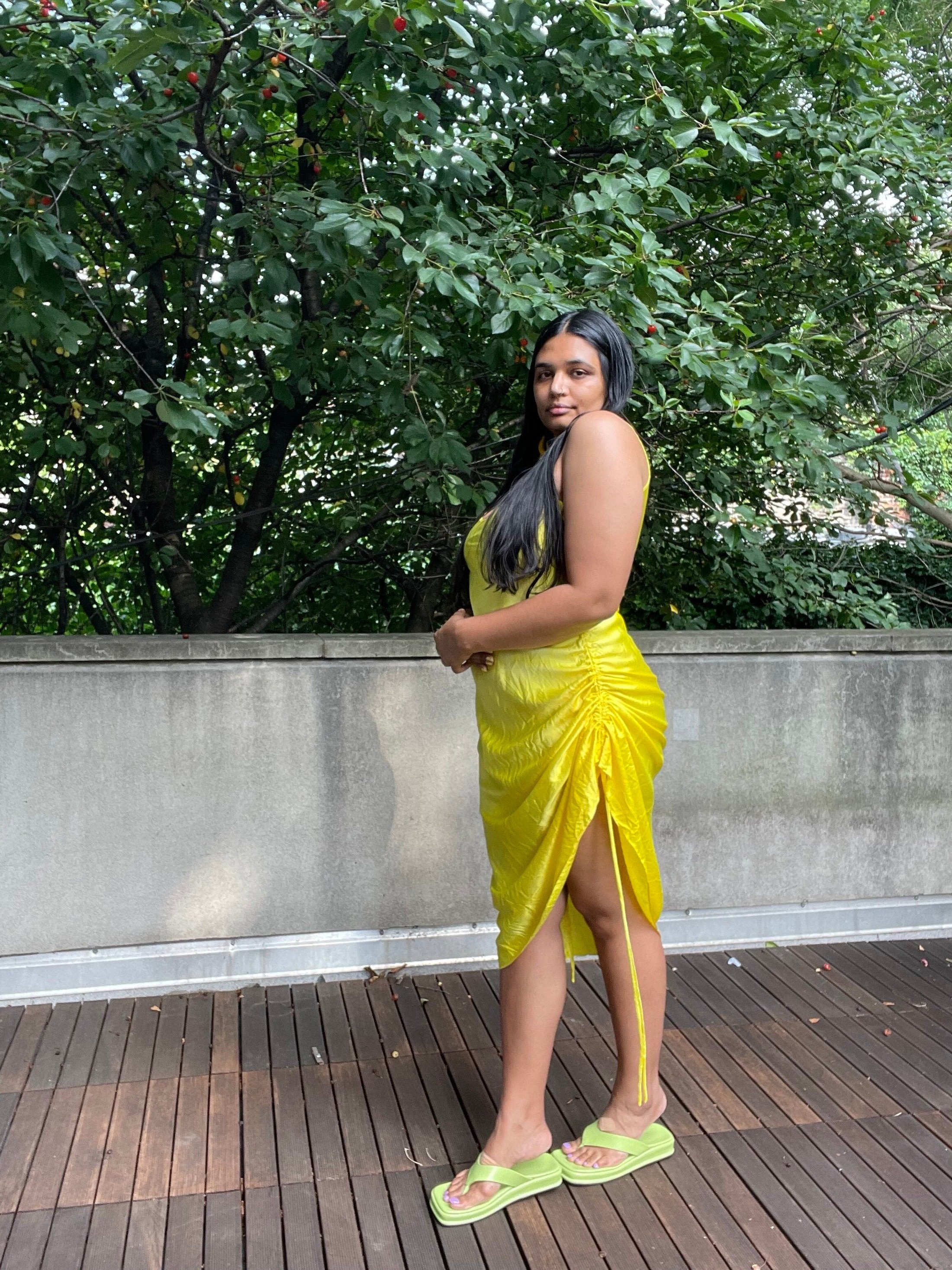 Turmeric-Dyed Silk Slip Dress