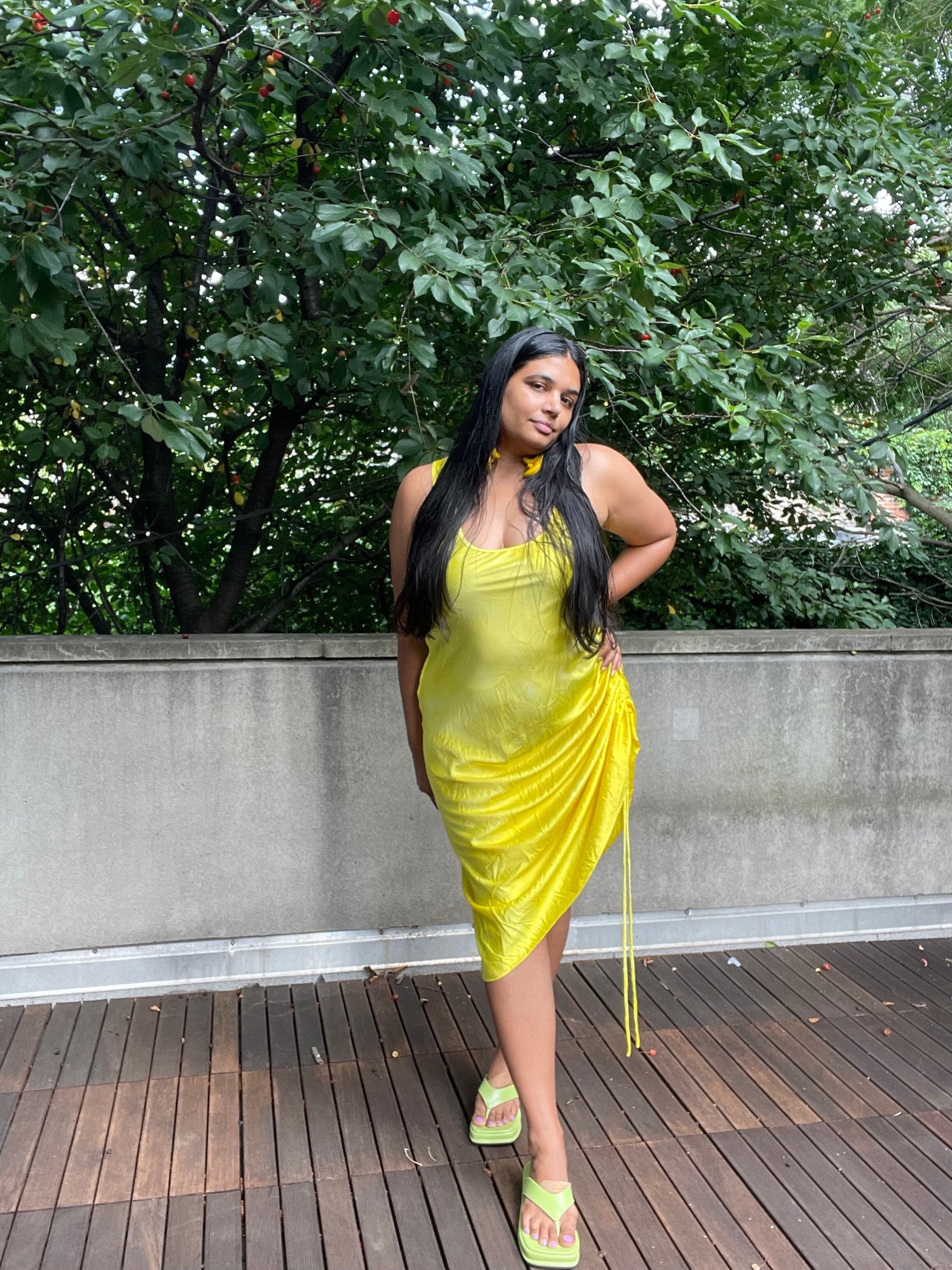 Turmeric-Dyed Silk Slip Dress