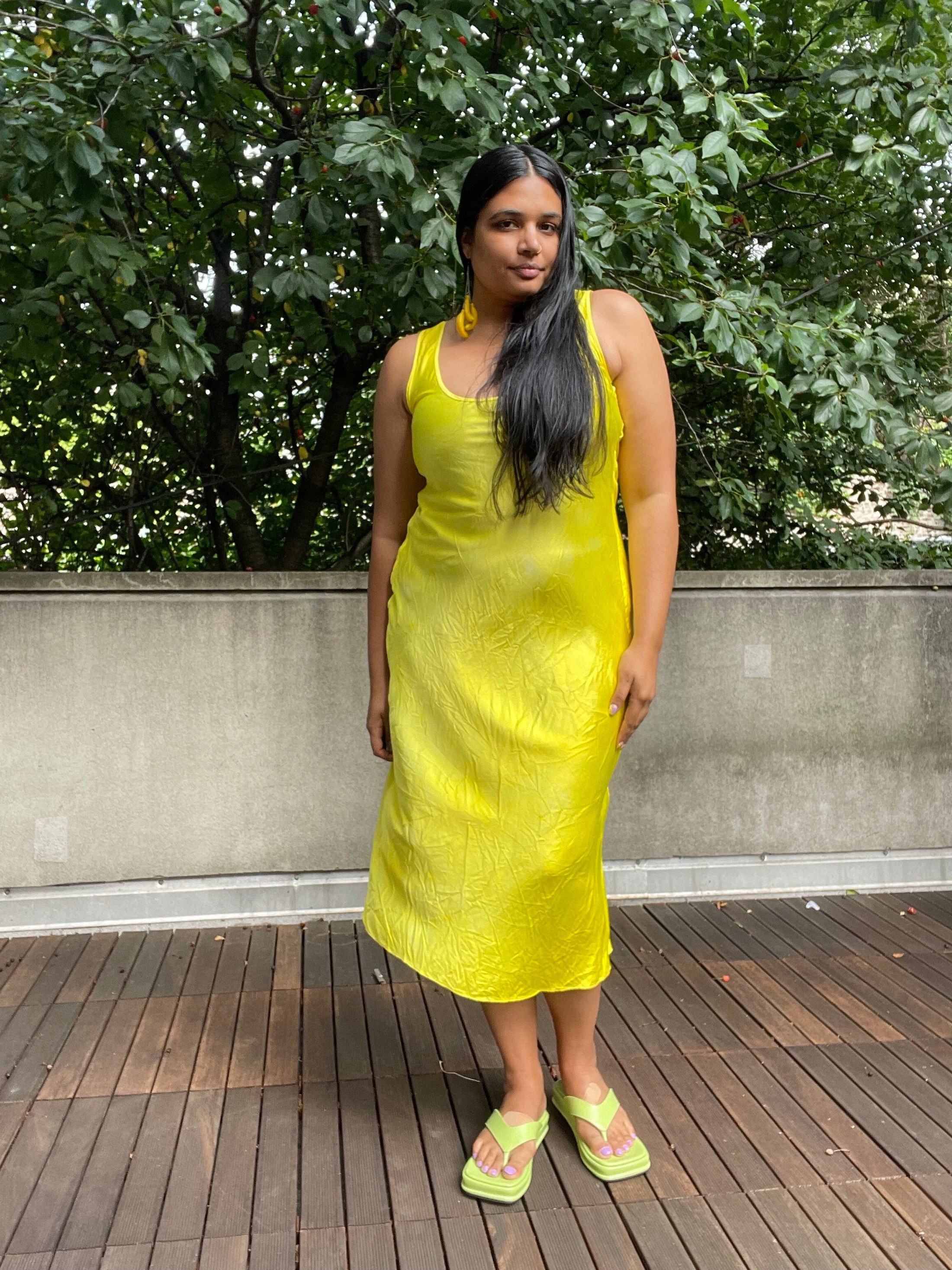 Turmeric-Dyed Silk Slip Dress