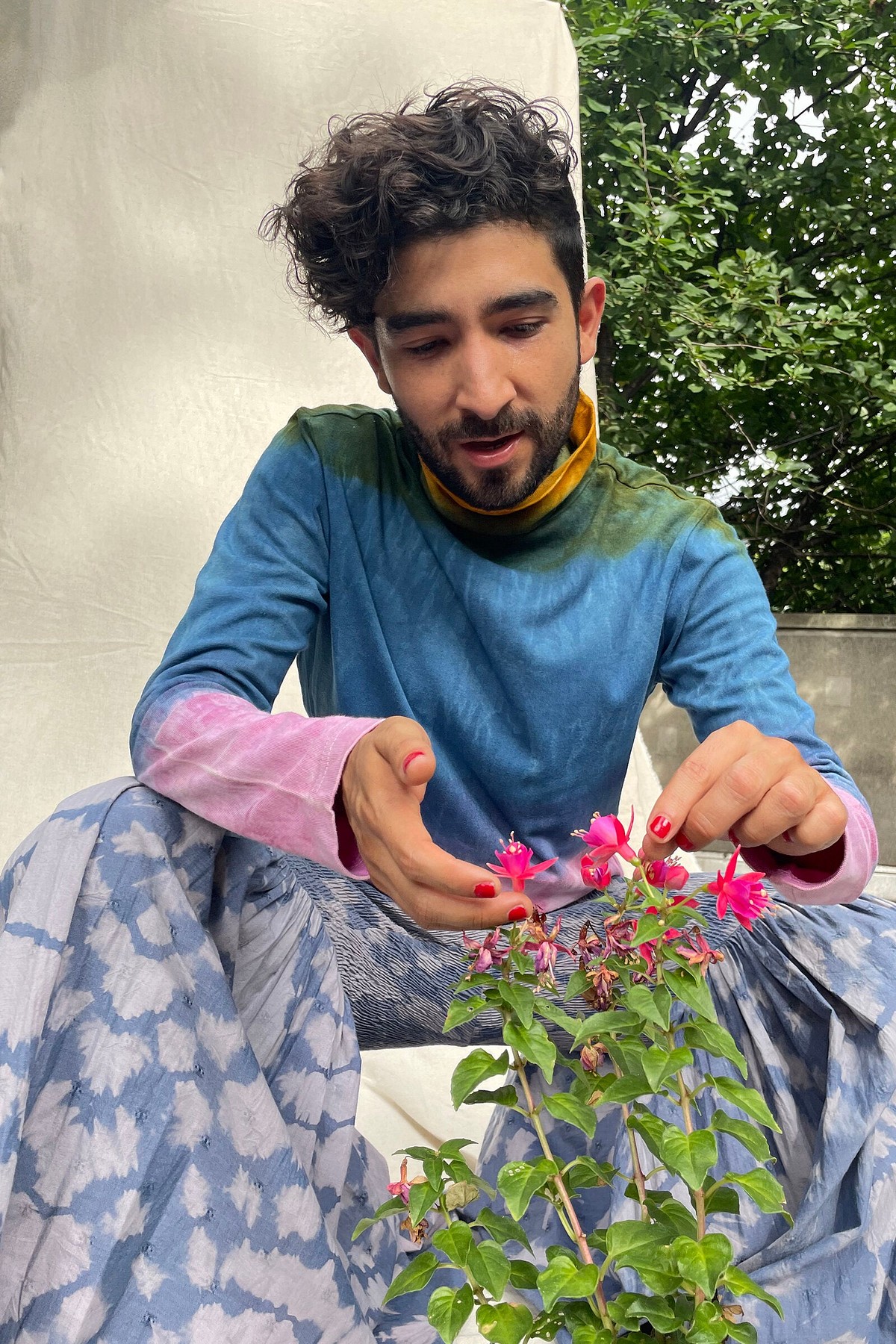 Rainbow Plant-Dyed Turtleneck