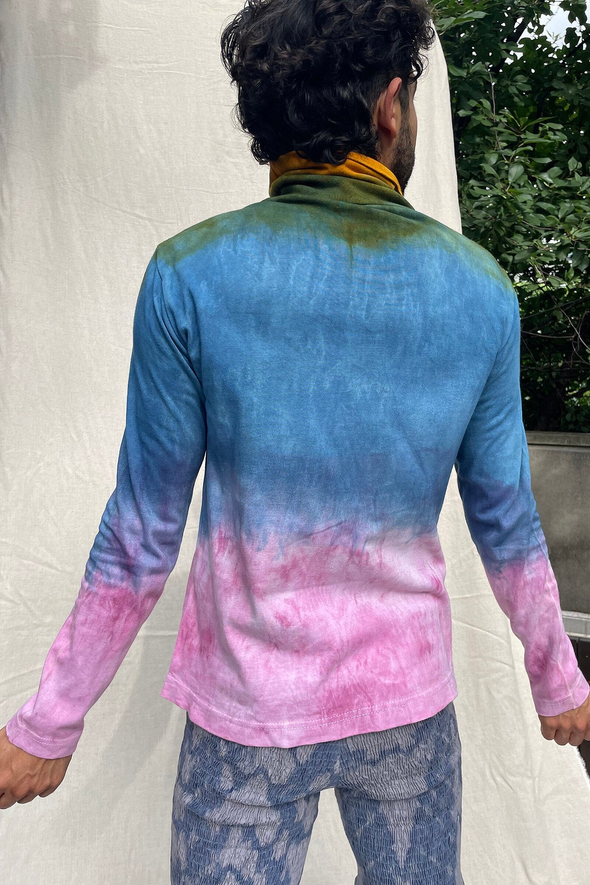 Rainbow Plant-Dyed Turtleneck