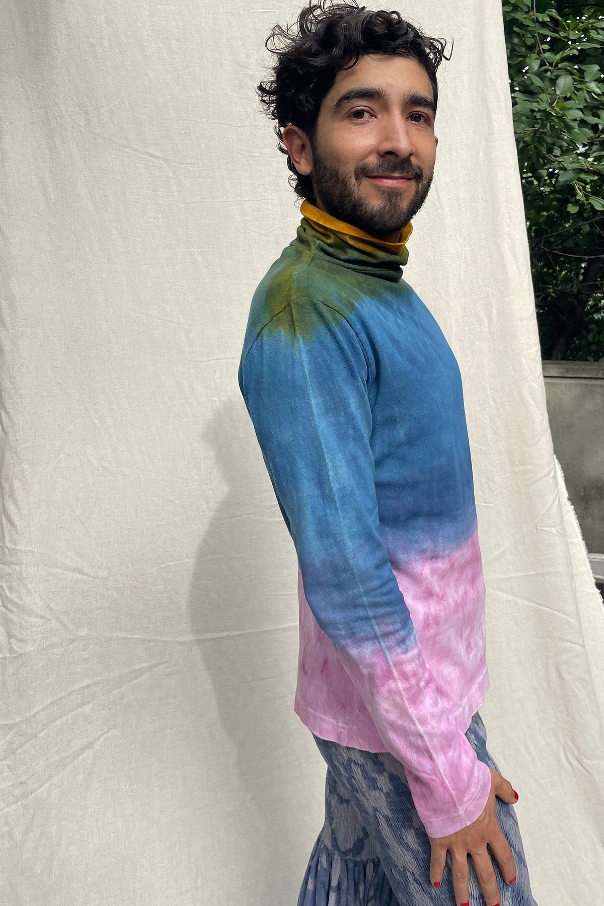 Rainbow Plant-Dyed Turtleneck