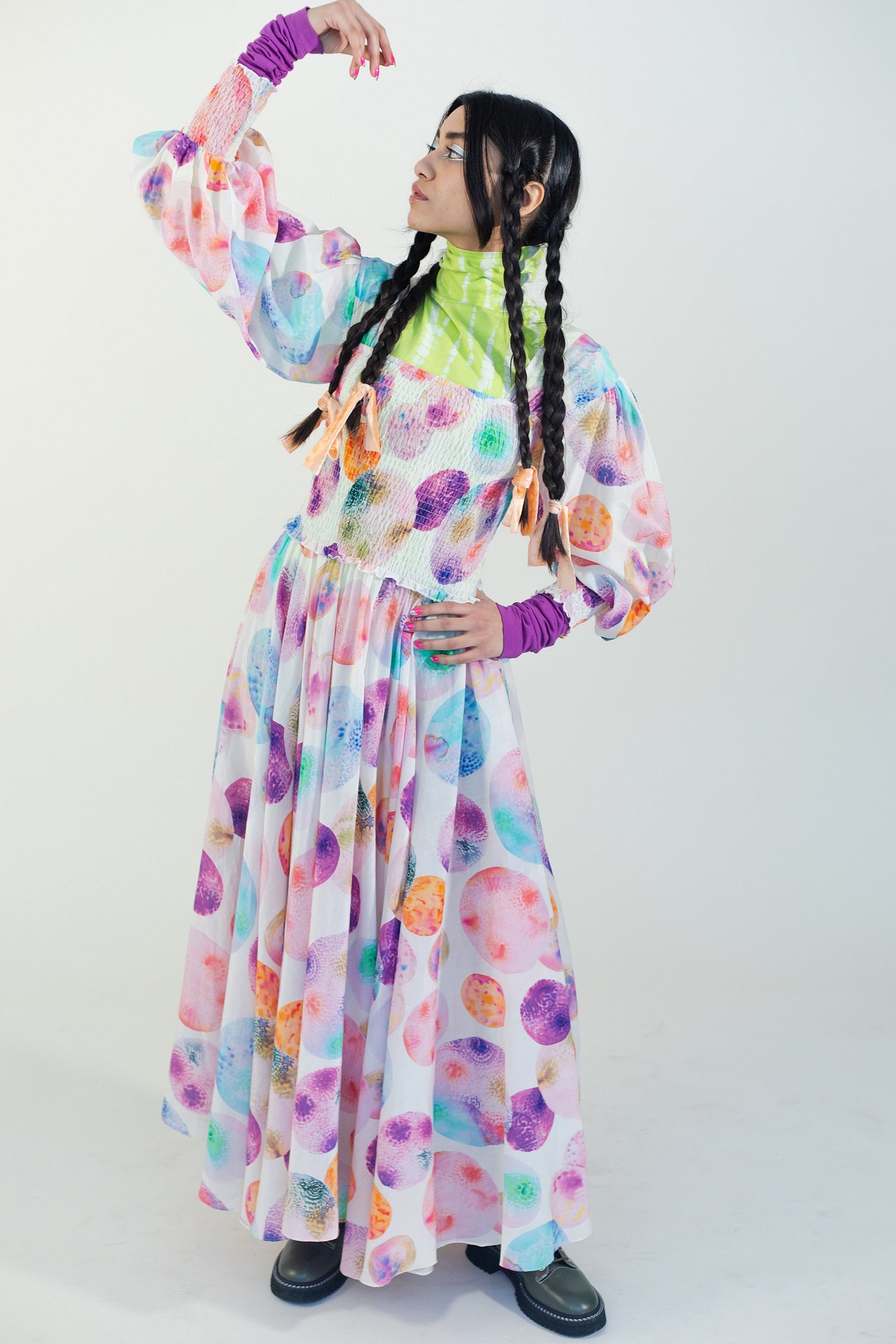 Eva Dress in Moon Bubbles - abacaxi