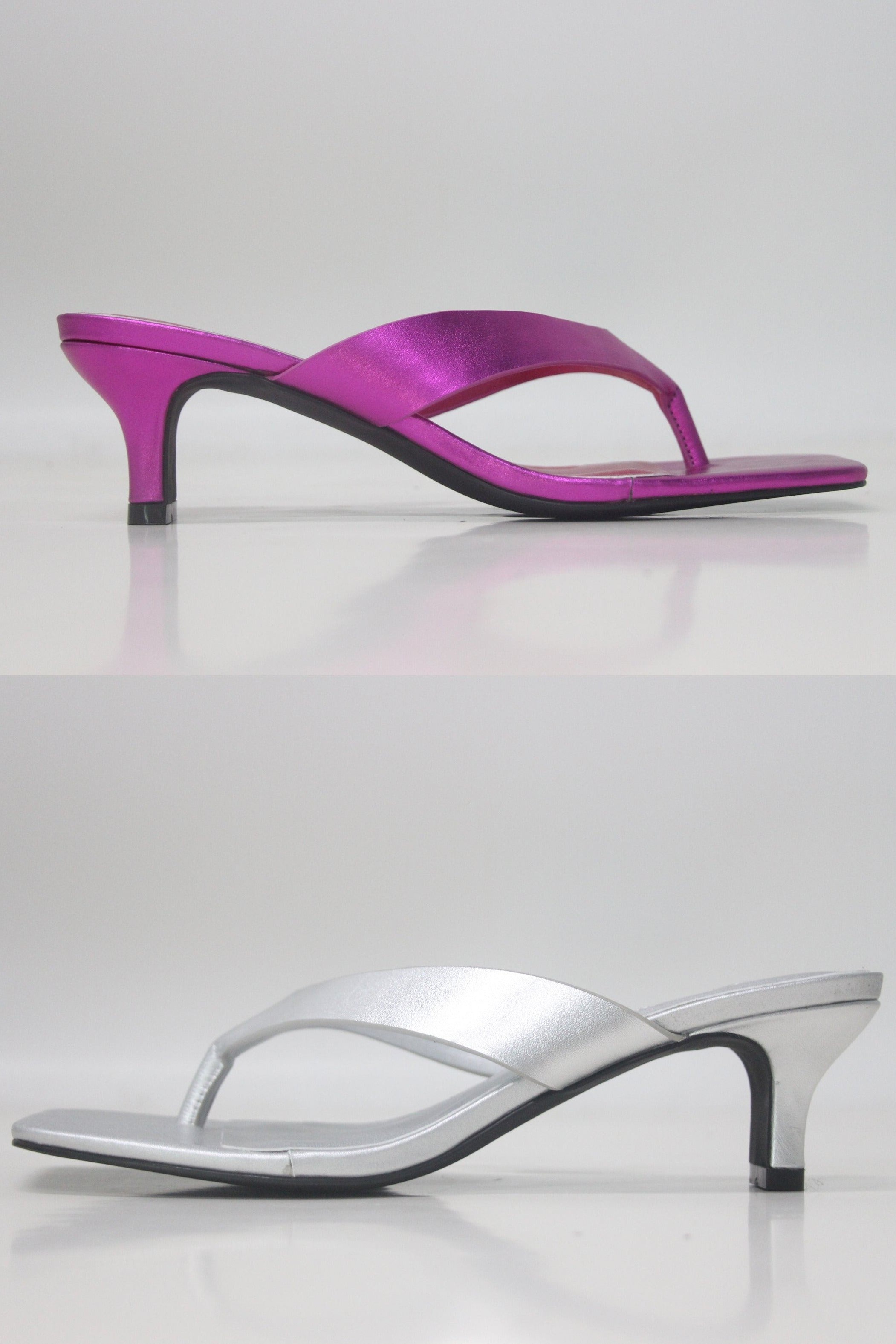 heeled flip-flops