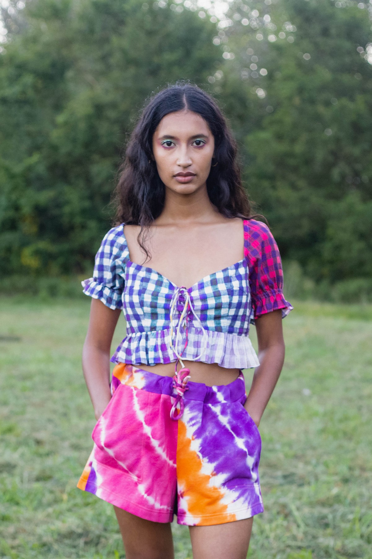 Ruffled Sari Top