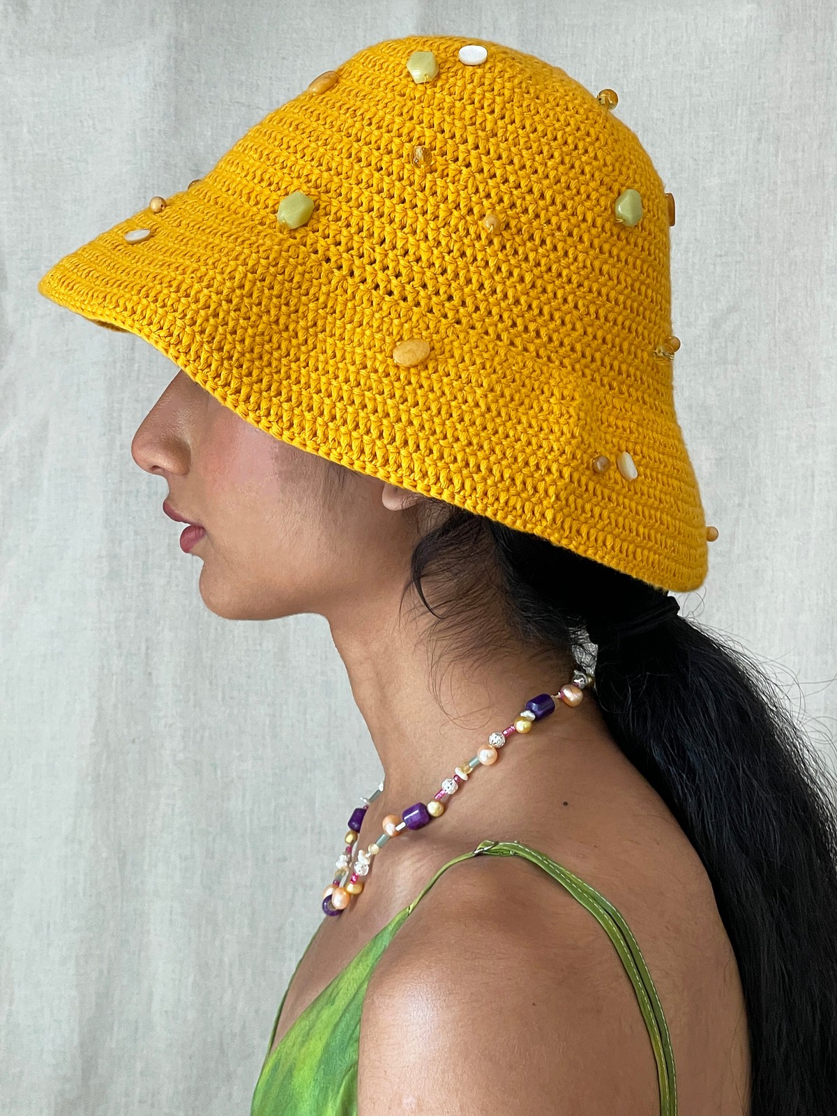 Double Crochet Beaded Hat